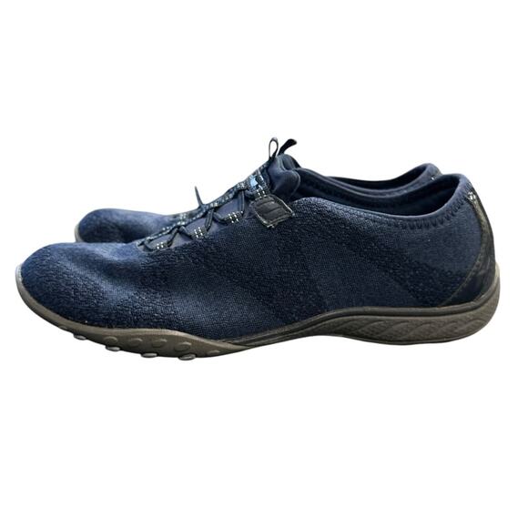 Skechers Relaxed Fit Breathe Easy Infi-Knity slip On Shoes Navy Blue Size 8 - Picture 6 of 9